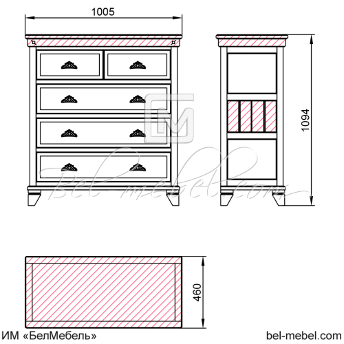 Комод "Винтаж" СКМ-006-06