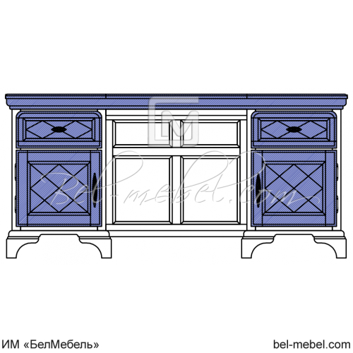 Стол письменный эскиз 100