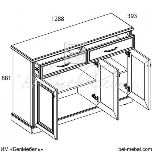 TOSCANA NEW, Тумба 3D2S