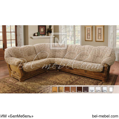 Диван-кровать угловой "Солсбери" 2-3Р (L) ММ-107-08/01