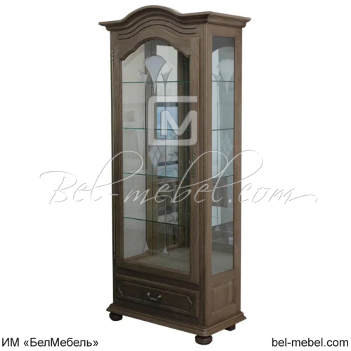Шкаф с витриной "Давиль" (стекло декор.) ММ-126-54