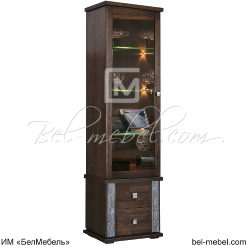 Шкаф с витриной "Тунис" П 343.21Ш
