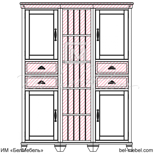 Шкаф комбинированный 006 54