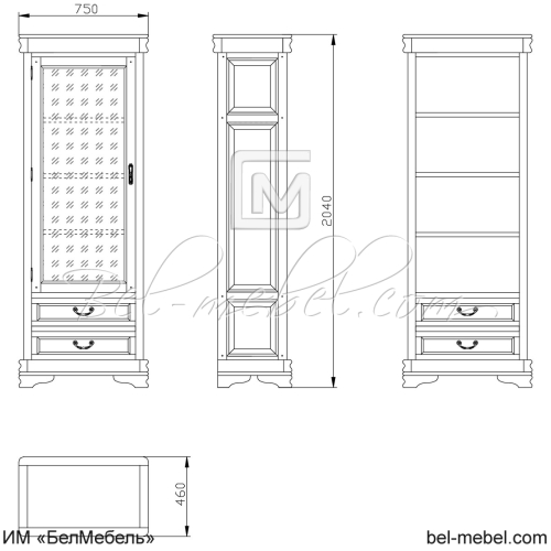 Шкаф "Маэстро" эскиз 90