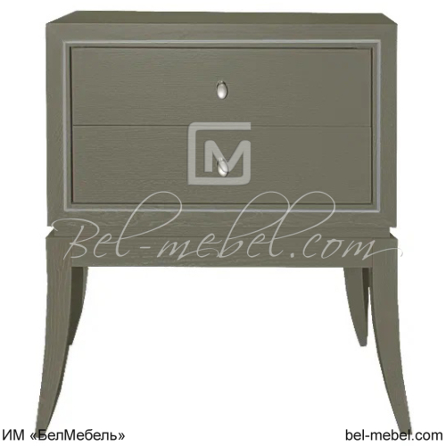Тумба прикроватная Орта ММ-350-03 Оливия + белая патина вид спереди