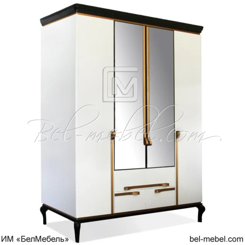 Шкаф для одежды "Милана" 4-х дв. с ящиками ММ-338-01/04