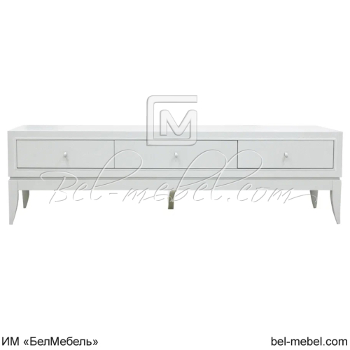 Тумба под ТВ Орта ММ-389-05 Айвори + белая патина вид спереди