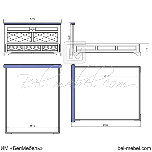Кровать "Софи" СКМ-004-23/1600