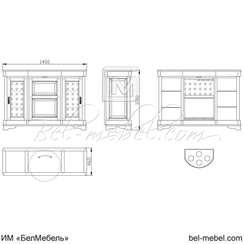 Шкаф комбинированный "Маэстро" эскиз 40