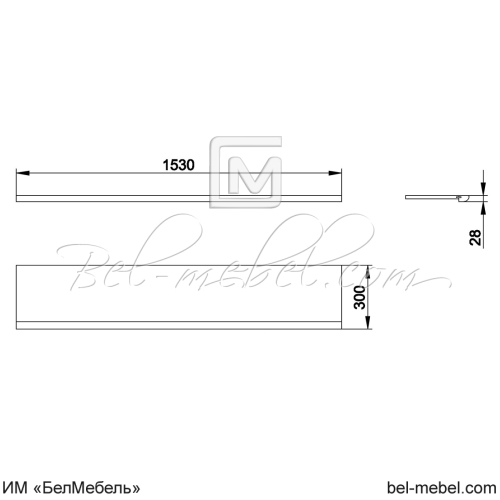 Полка настенная "Марина" СКМ-001-62/1530