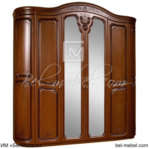 Шкаф для одежды 6-дв "Валерия" (Орех)