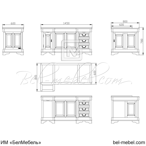 Стол письменный угловой "Маэстро" СКМ-002-35-01