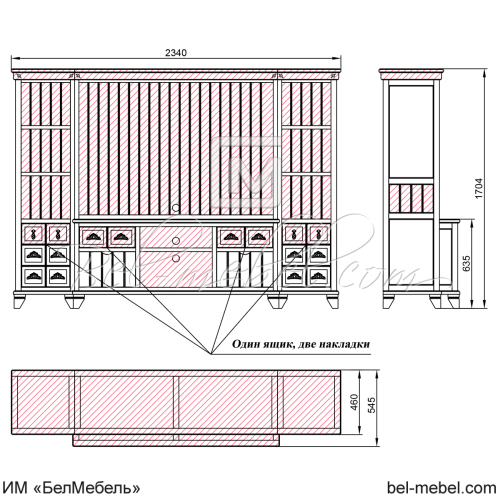 Шкаф комбинированный "Винтаж" СКМ-006-63