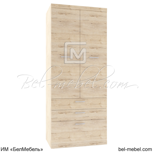 Шкаф для одежды 2D3S дуб Санремо