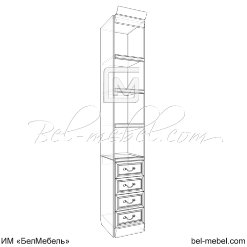 Шкаф комбинированный для библиотеки "Оскар" ММ-218-440