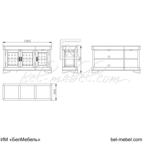Тумба под ТВ "Маэстро" эскиз 7