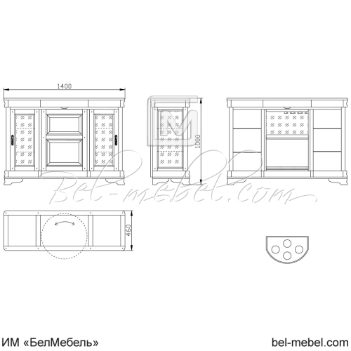 Шкаф комбинированный "Маэстро" эскиз 41