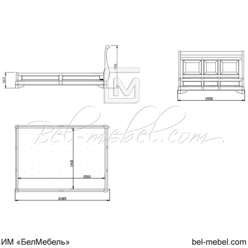 Кровать "Маэстро" СКМ-002-15/1400