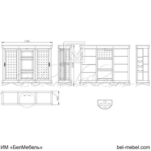 Шкаф комбинированный "Маэстро" СКМ-002-08-01