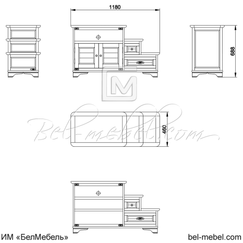 Тумба под ТВ "Марина" СКМ-001-25