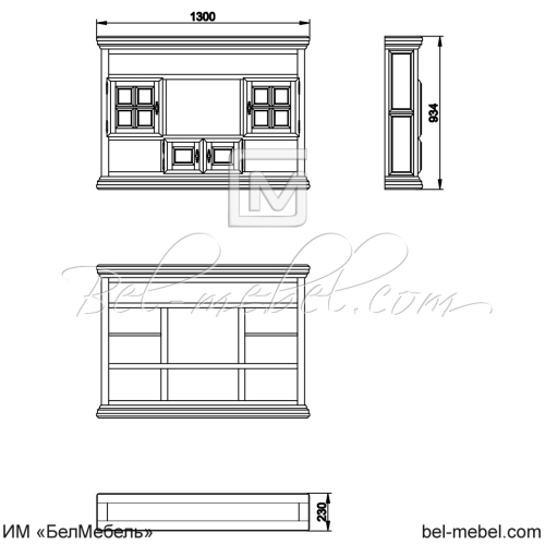 Шкаф настенный "Сальвина" СКМ-003-85