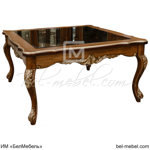 Стол журнальный Альба 01  П 497 01 Палисандр с золочением