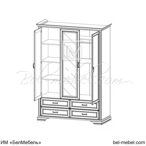 Шкаф для одежды MONAKO 3D4SZ