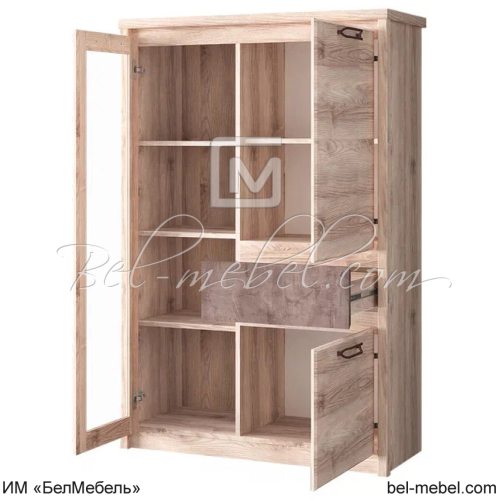 Шкаф с витриной JAZZ 1V2D1S-1