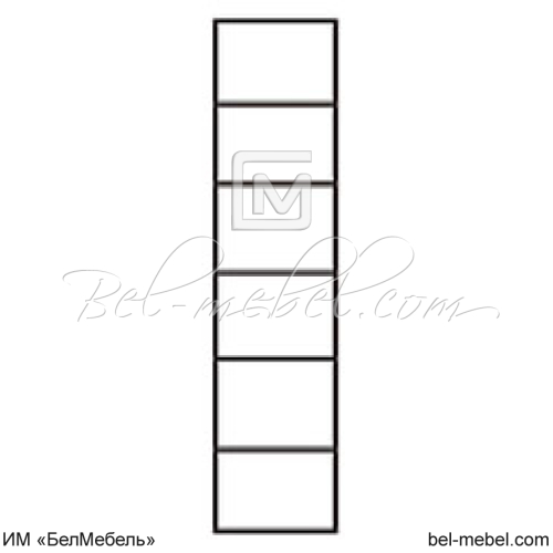 Шкаф-витрина OLIVIA 1V1D