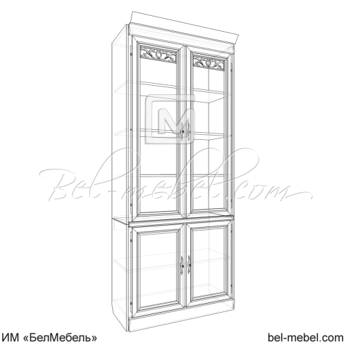 Шкаф комбинированный для библиотеки "Оскар" ММ-218-310