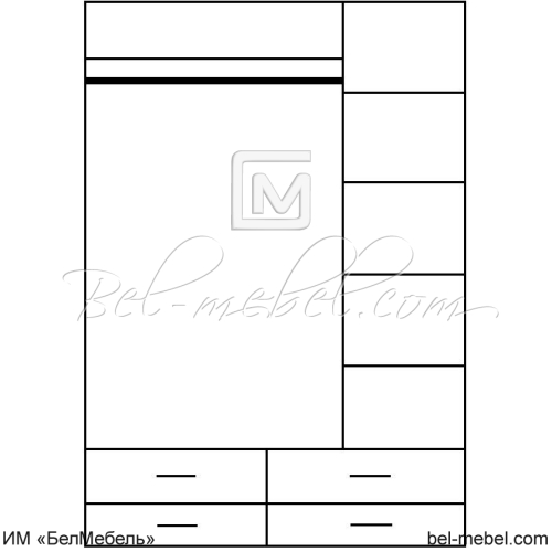 Шкаф для одежды TIFFANY 3D4SZ 3-х дв.