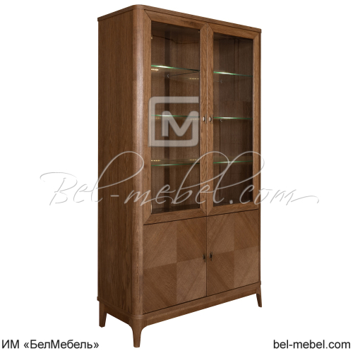 Шкаф-витрина 2Д Армани П1.135.0.21 Дуб Альпийский