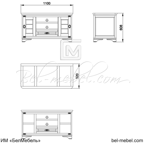 Тумба под ТВ "Марина" эскиз 101