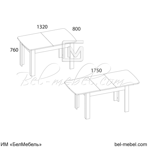 Стол раздвижной (II) OLIVIA