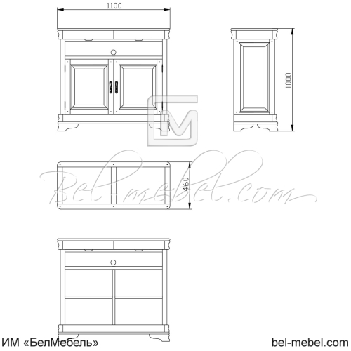 Тумба под ТВ "Маэстро" эскиз 4