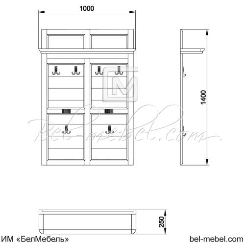 Вешалка для одежды "Марина" эскиз 167