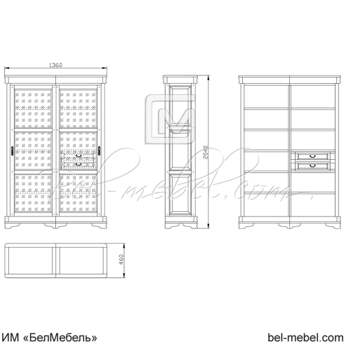 Шкаф для книг "Маэстро" СКМ-002-21-01