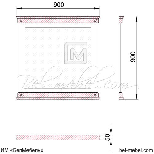Зеркало "Винтаж" СКМ-006-35