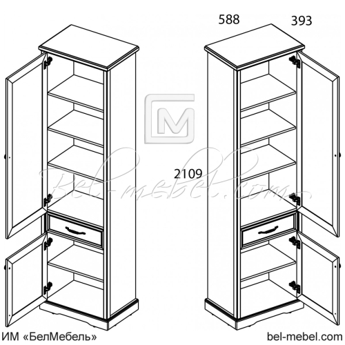 TOSCANA NEW, Шкаф 2D1S