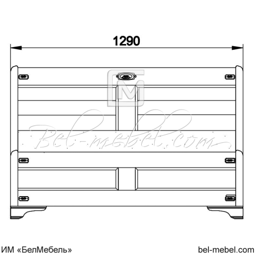 Кровать "Марина" 120 Н эскиз 32
