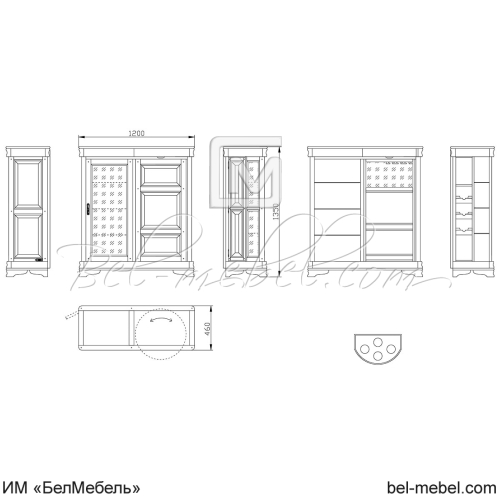 Шкаф комбинированный "Маэстро" эскиз 31