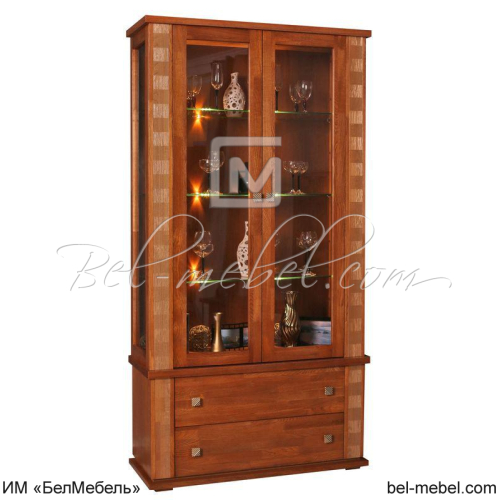Шкаф с витриной "Тунис" П 343.20Ш