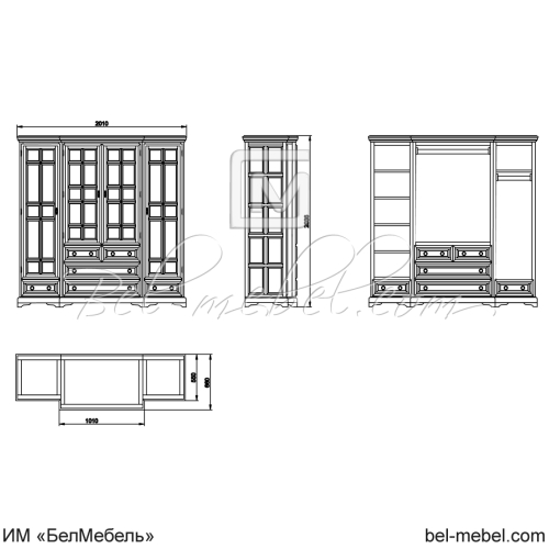 Шкаф для одежды "Сальвина" СКМ-003-100