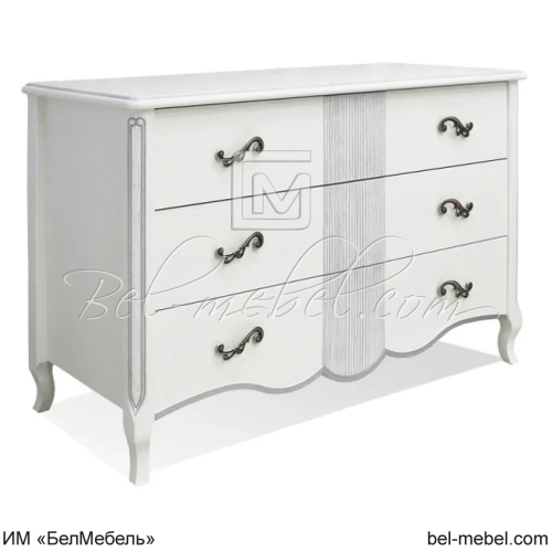 Комод Лаура ММ-267-04 Альба с серебрением