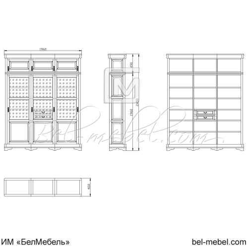 Шкаф для книг "Маэстро" эскиз 76