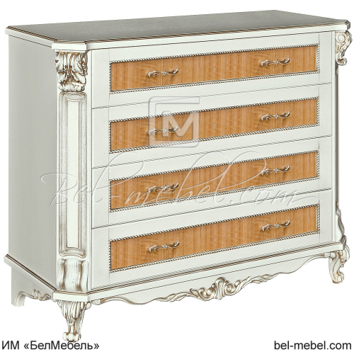 Комод Альба 11с П 524 11с Слоновая кость с  золочением