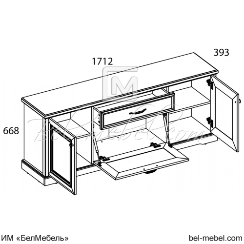 TOSCANA NEW, Тумба RTV 3D1S