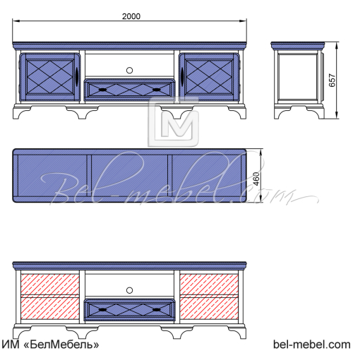 Тумба под ТВ "Софи" СКМ-004-16