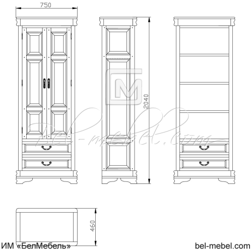 Шкаф "Маэстро" эскиз 86
