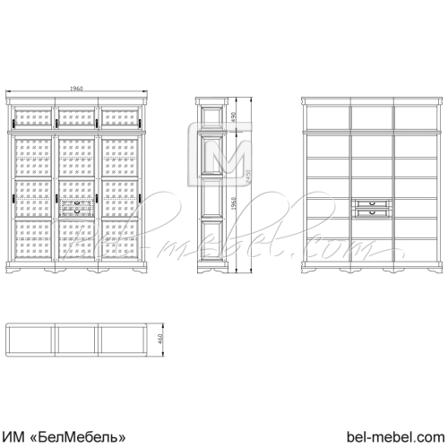 Шкаф для книг "Маэстро" эскиз 75